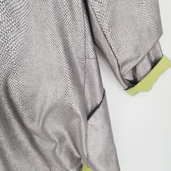 Mycra Pac Jacket Women's Small Reversible Hood Raincoat Jacket Silver Green - Picture 6 of 15